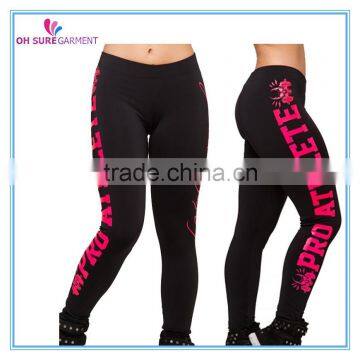 86% polyamide 14% spandex full length dry fit yoga leggings for women