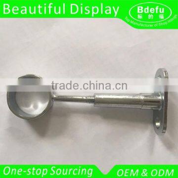 Chrome Finish Aluminium Alloy Round Tube Wall-mounted Bracket Pipe Support