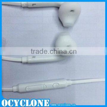 Flat wire with earphone with mic for Samsung Galaxy S6