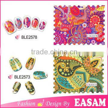 2016 new arrival stamp design nail art water sticker