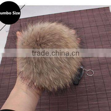 Fluffy Raccoon Fur Hat Pom Poms / Hat Accessories / Fur Pompons