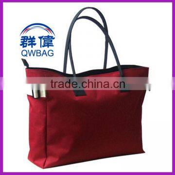 Wholesale Recyclable organic 600d oxford tote red bag