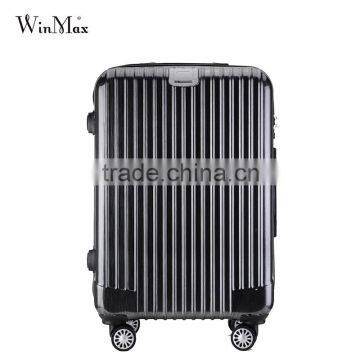 Satin Black Zipper Closure Lightweight Travel Luggage photo-3