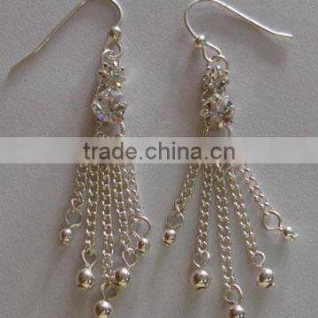 Fashion earring with chain pendant