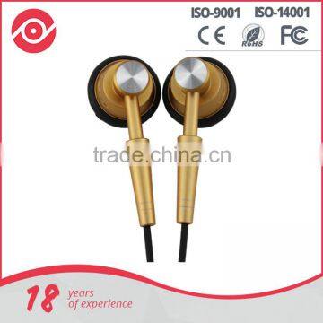 Fast Delivery gold in-ear mobile phone earphone