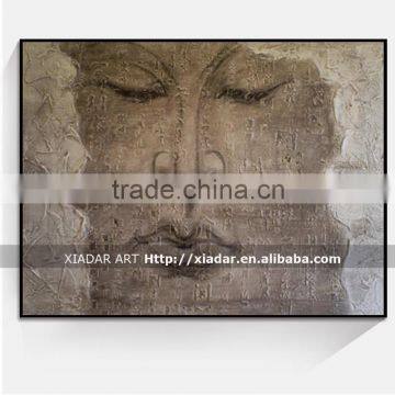 modern art buddha face abstract oil painting for living room SHU177