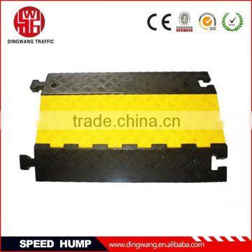 Road safety rubber cable protector hump