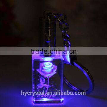 Custom Cheap Clear Crystal Glass Emoji Led Reflective Keychain photo-4