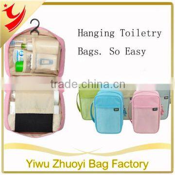 New 300D Polyester Nylon Hanging Toiletry Bags for Travel and Home Use