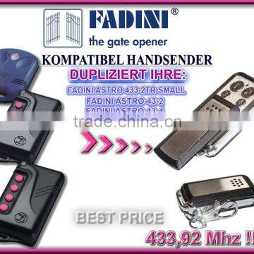 For FADINI remote ASTRO 433-2TR SMALL, ASTRO-43-2,ASTRO-43-4 compatible remote