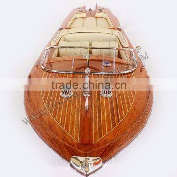 RIVA AQUARAMA SPEED BOAT, WOOD CRAFTS OF VIETNAM - MODEL SHIP HANDMADE photo-5