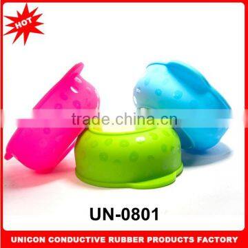 100% Eco-friendly silicone bowl for baby feeding anti-skid soft silicone bowl unbreakable alibaba express UN-0801