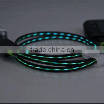 2016 New Led Flowing Cable for iPhone 6s Visable LED Charger Cable