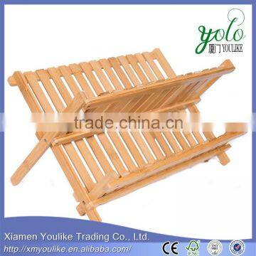 Kitchen bamboo dish rack Bamboo Folding Dish Rack