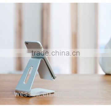 Newest Aluminum mobile phone dispaly stand/tablet stand with hook