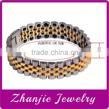 New Design Magnetic Silver Gold Health Care Jewelry No Problem Health Stainless Steel Bio Magnetic Bracelet Design For Men