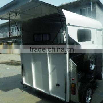 Deluxe 2 Horse Straight Load Horse Floats With Horse Fence/yard photo-2