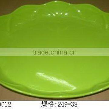 Melamine high quality plastic leaf shape plate