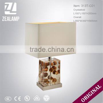 DIY Wooden Ball Resin Luxury Unique Amber Table Lamps Modern Hotel Table Lamp photo-4