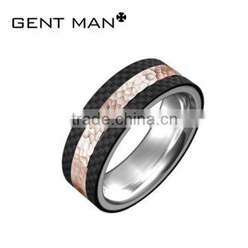 coolman fashion jewelry carbon fiber simple gold ring designs for men