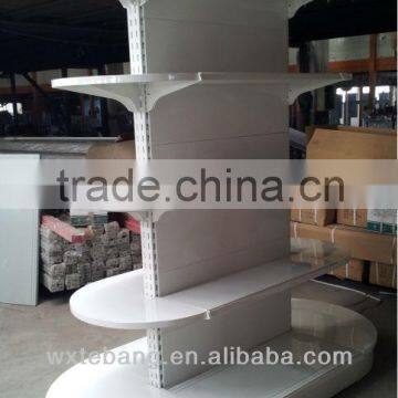 2014 new design high quality cambered board shelves,supermarket storage rack