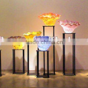 Modern luxury glass art vase xo-44 and top grade art glass and Interior and hotal glass fixture