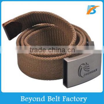 Beyond Men's 4mm Outdoor Army Webbing Military Canvas Belt with Dull Heavy Alloy Buckle