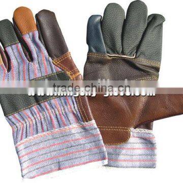 Rainbow patched palm furniture leather working glove