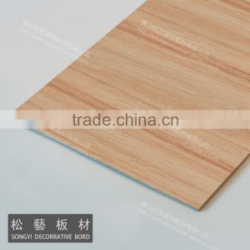 wood grain laminated melamine mdf board for furniture / melamine board