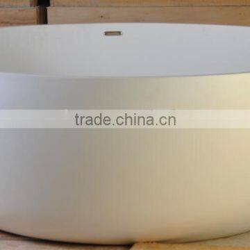 Big Round new design artificial stone steam bathtub,solid surface bathtub