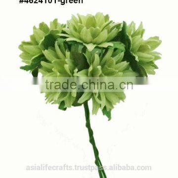 50 pcs handmade Green Aster paper flower