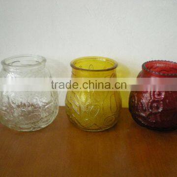 250ml bulb clear and colored glass vase/ potpourri jar