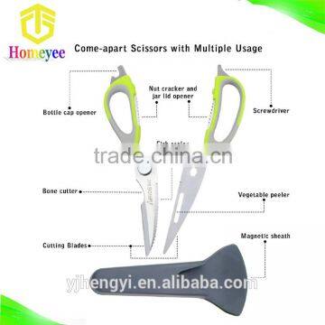 Multifunction 9 features top quality stainless steel come apart different kinds of scissors