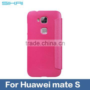 Sikai Low Price View Window Sleep Function PU Leather Case Skin For Huawei Mate S Mobile Phone Accessory Case Shell