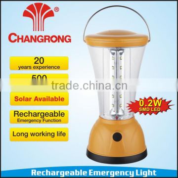 Led rechargeable portable camping lantern with built-in solar panel