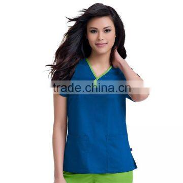 New Fashion cheap uniform type medical scrubs tops hospital private label nurse scrubs made in China