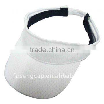 summer hot sales white 100% polyester sun visor caps