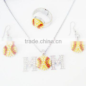 Sports jewelry, cheap necklace and earring sets, girls necklace earring set