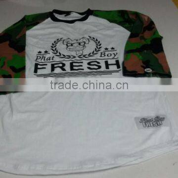 Camo Raglan Sleeves T-shirt