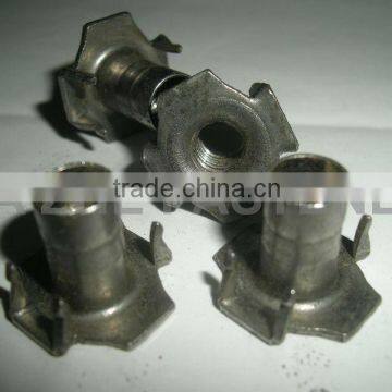 steel Tee nut ,4 prongs