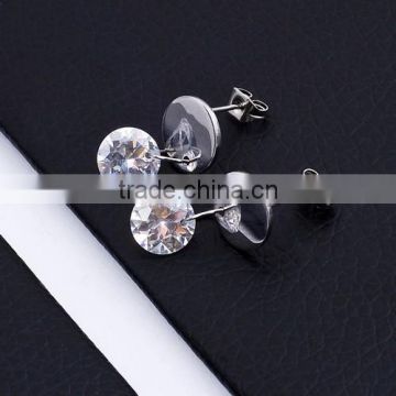 Fashion Big Crystal Stainless Steel Crystal Earring BE10161