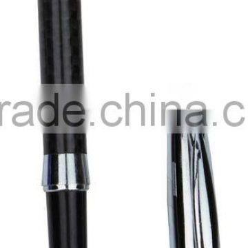 metal roller pen with pull-out cap; brass barrel