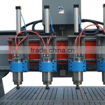 four heads four spindle CNC wood engraving machine Taiwan Inverter