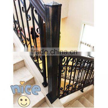 Top-selling wrought iron outdoor handrails for steps and black stair railing outdoor on alibaba online shopping