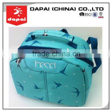 Quanzhou dapai 2015 American style make up bag wholesale cute custom blue bird cosmetic bag