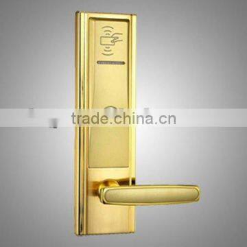 Gold Plated and Low Temprature Working Keyless Entry Card Lock with Multi Language K-3000XB6-4