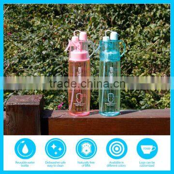 2016 Bpa Free New Products Portable Spray Sport Water Bottle with Straw