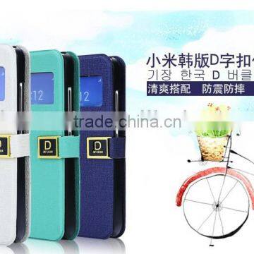 NEW LUXURY Flip PU Leather Case Cover with D buckle For XiaoMi 2