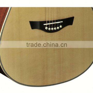 China Musical Instrument 41" Inlay Rattan Acoustic Electric Guitar photo-3