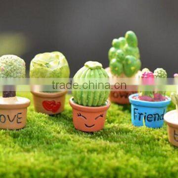 Enchantment to any location !!! Collectible decor Small Miniature cactus set fairy garden willow tree figurines